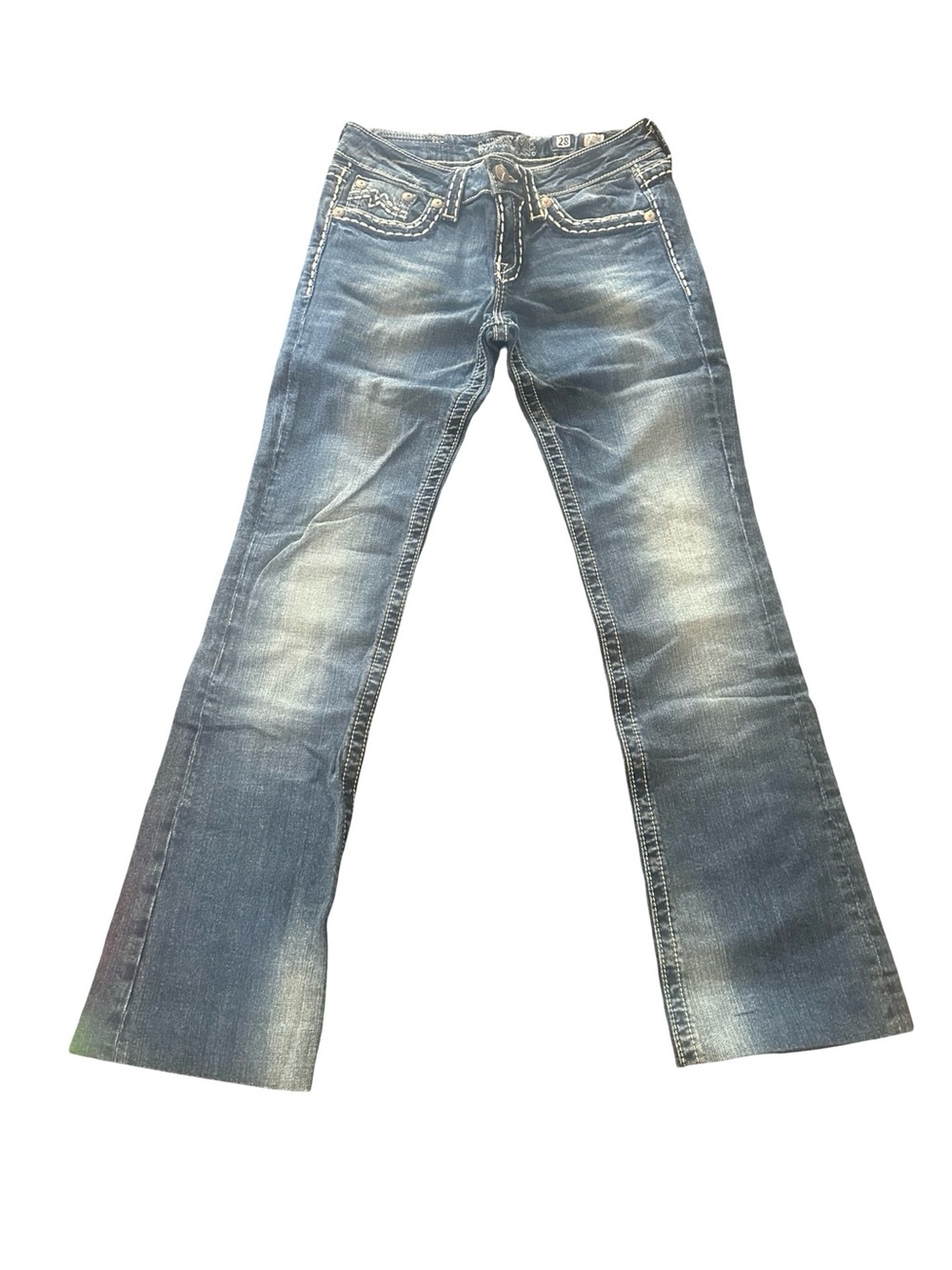 Miss Me Faded Blue Flare Jeans Jeans #9
